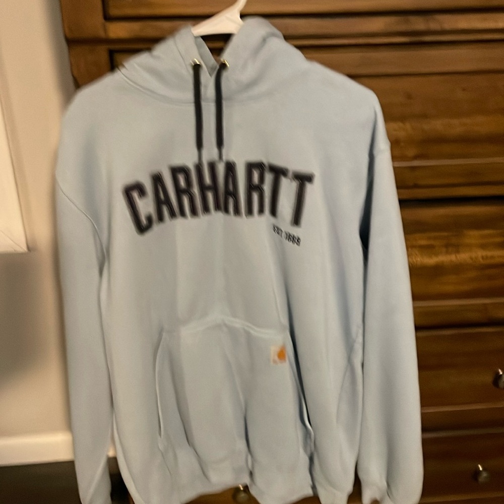 Baby blue carhartt sweet shirt